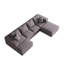 Ensemble de canapé modulaire modulaire en forme de L de 132 po avec 6 coussins-2104211657