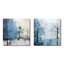 Minimalisme - Charm arbre bleu - ensemble de 2 arbres carrés-977141868-977141866