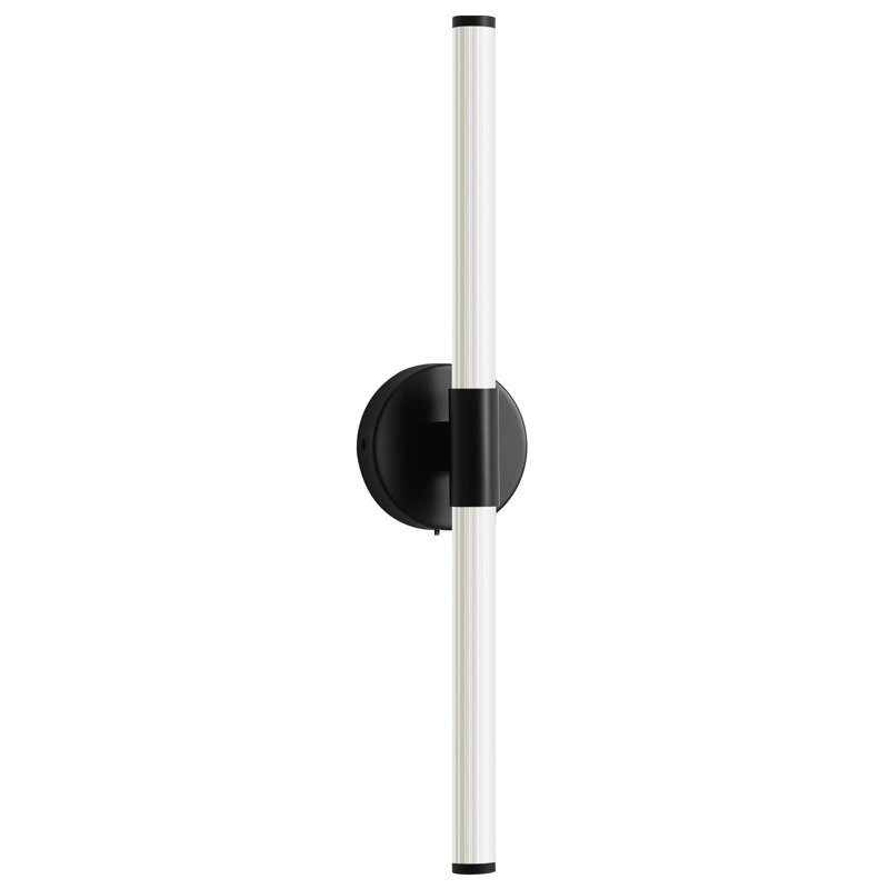 LED Flush Mounted Sconce, Matte Black