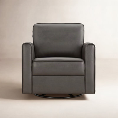 Weston Genuine Leather Swivel Armchair
