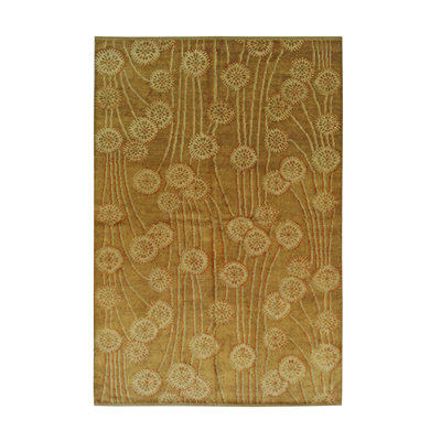 Tapis brun en laine noué à la main Mautte