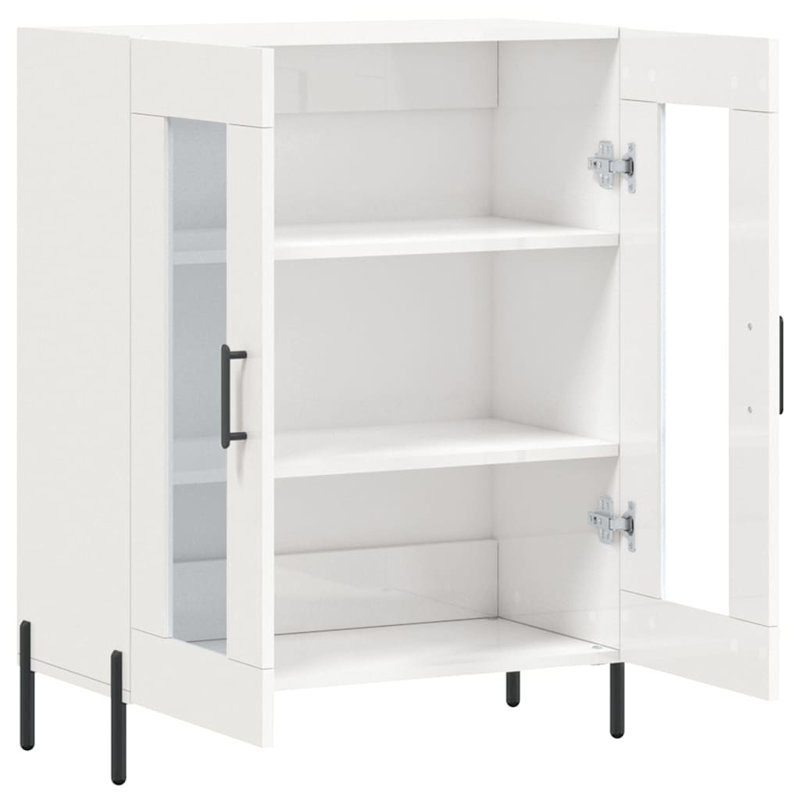 Stonefort Display Cabinet, High Gloss White