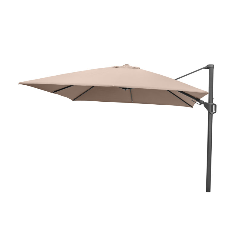 Aariyana 3m Square Parasol, Anthracite, Brown