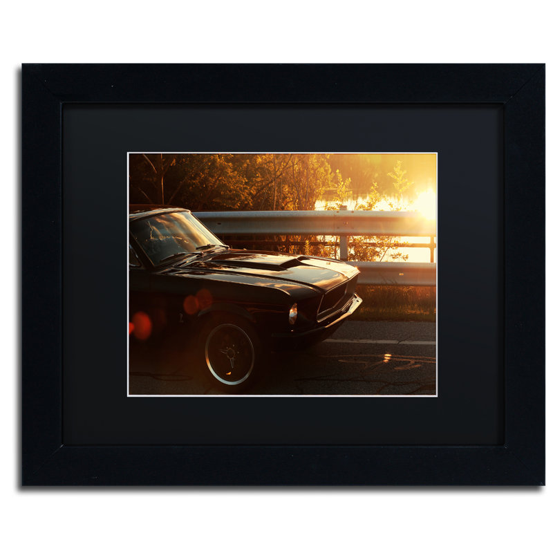 «Joden 67 Mustang» par Jason Shaffer, reproduction de photo encadrée, H 16 po x l 20 po x P 0,5 po, Brun, Noir