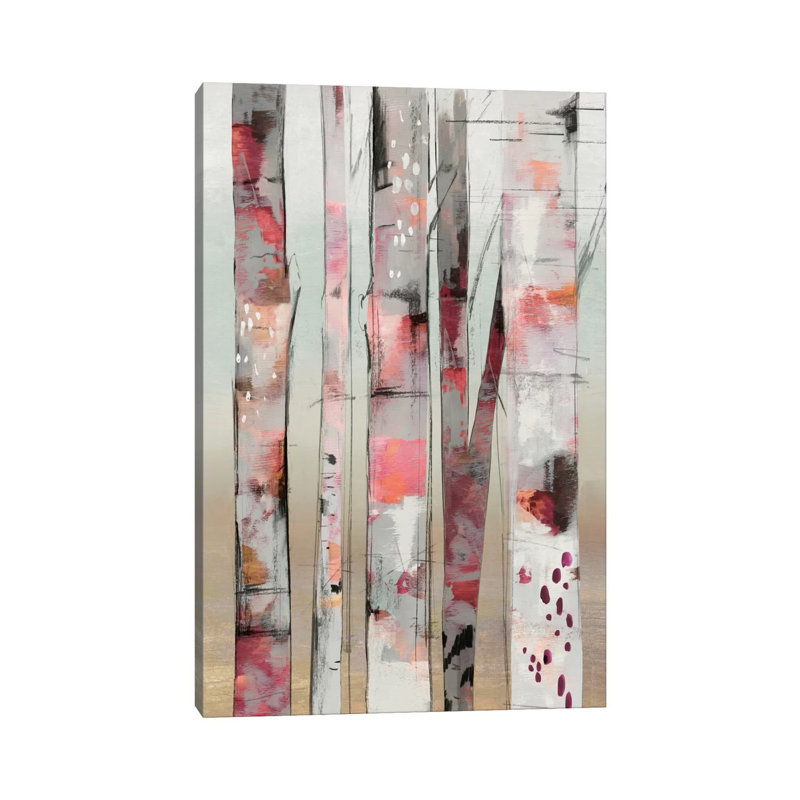 Sunset Birch I by Allison Pearce - Wrapped Canvas Print, 20.32 cm H x 30.48 cm W