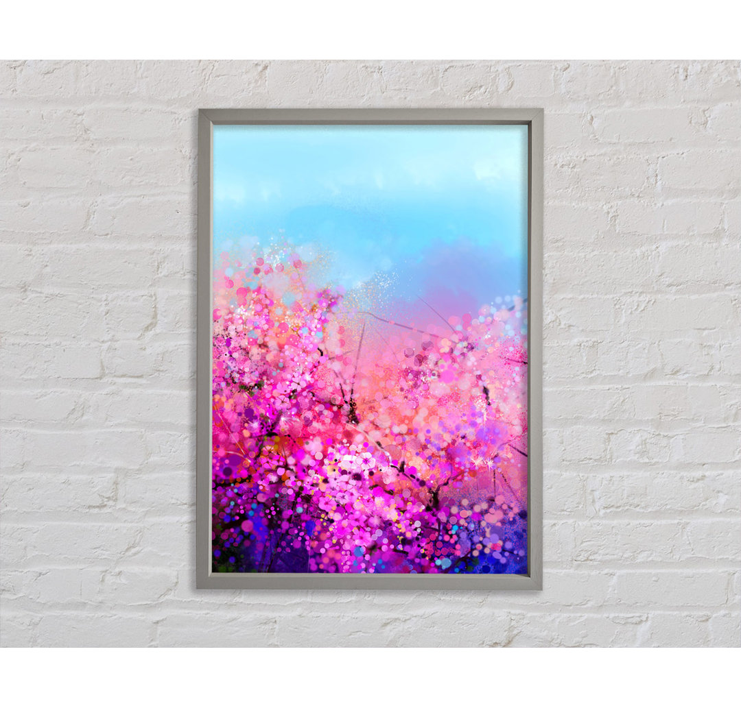 Pink Petal Madness - Einzelner Bilderrahmen Kunstdrucke auf Leinwand