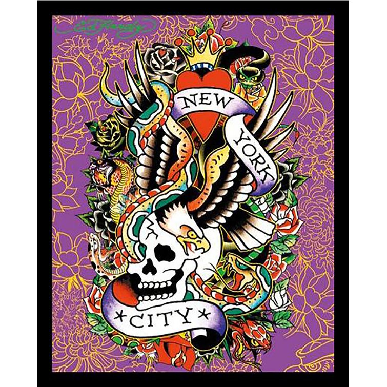 New York City Framed On Paper by Ed Hardy Print