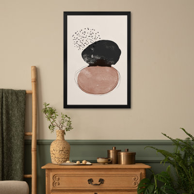 Formes noires et brunes I - reproduction d'art murale - affiche de galerie