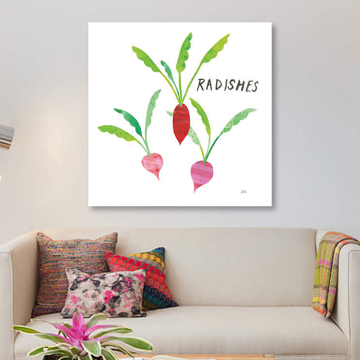 « cuisine jardin vi », impression sur toile, H 18 po x l 18 po x P 1,5 po, Toile tendue, Pas de tapis