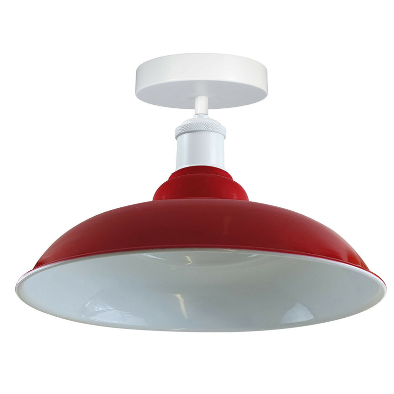 Navi Semi Flush Mount, Red