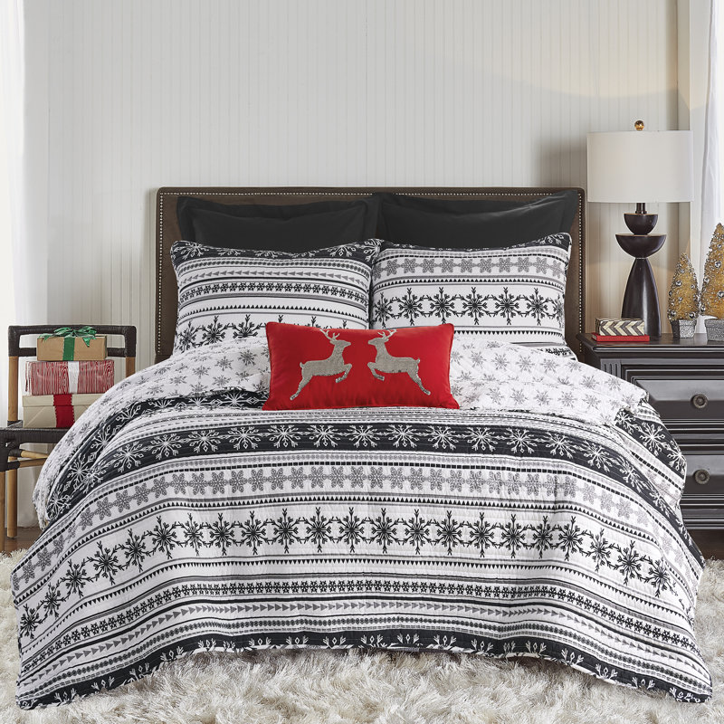 Silent Night Reindeer Pillow