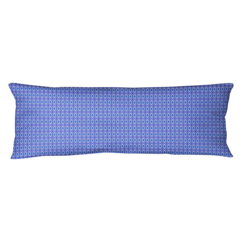 Coussin lombaire à losanges arrow, Bourre en polyester, Mauve, Microfibre