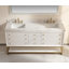 Meuble-lavabo autoportant en chêne massif 72 po avec lumière DEL et structure en métal doré Celestia-948674775-948674772