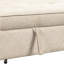 Canapé modulaire réversible en L 104,5 po avec méridienne de rangement, 2 tabourets et canapé-lit crème pour salon