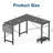 2-Set L-Shaped Computer Desk with Desk Monitor Stand and Side Storage Bag-805839047