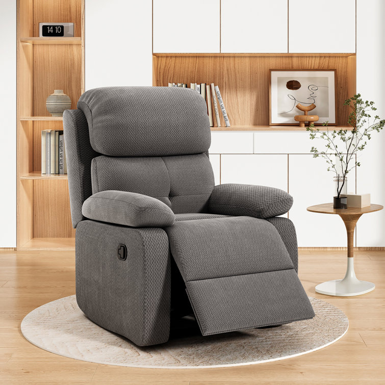 Latitude Run® Brevik 35 Wide Contemporary Breathable Skin Friendly Fabric Soft  Padded Manual Recliner Chair & Reviews