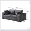 Canapé nuage de 180 cm en tissu velours côtelé, assise profonde, conception double couche, coussins amovibles, aucun assemblage requis, combinaison personnalisable pour différentes pièces