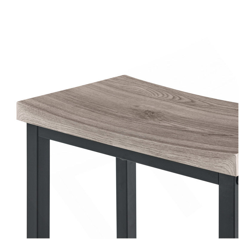Ensemble de table de bar 59 pouces, table de salle à manger, table de canapé avec prise de courant et lumière DEL, 3 tabourets de selle, table de bar 4 pièces et chaises pour le salon, la salle à manger et la cuisine