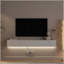 Meuble télé flottant à fixation murale avec 16 DEL de couleur et 69 po-916045060-916045066