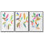 Color Pop Leaves II - Ensemble de 3 cadres flottants sur toile-97754162-97754160
