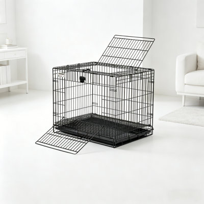 This Home Mini Rabbit Cage Features A Mesh Floor, A Removable Pull-Out Tray For Easy Cleaning, A Double-Opening Top And Front Door, And A Rust-Proof Finish For Tool-Free Installation.