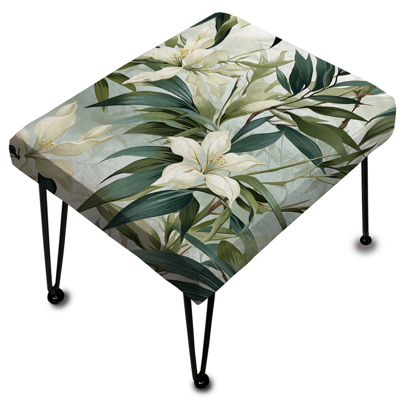 Bamboo Whispers - Motif tropical - Repose-pieds rectangulaire tropical