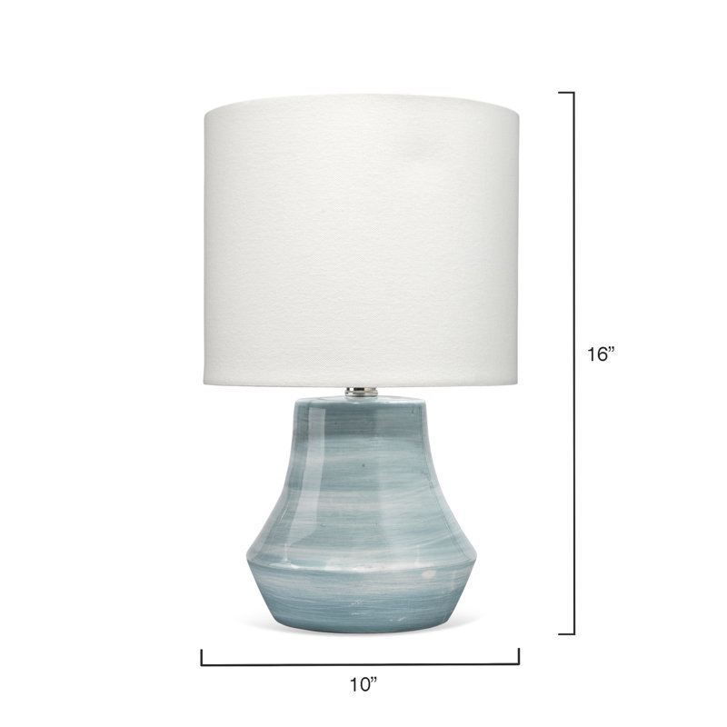 Adjustable Blue Ceramic Cottage Table Lamp Set