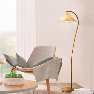 Lampe sur pied en bois Evangeline