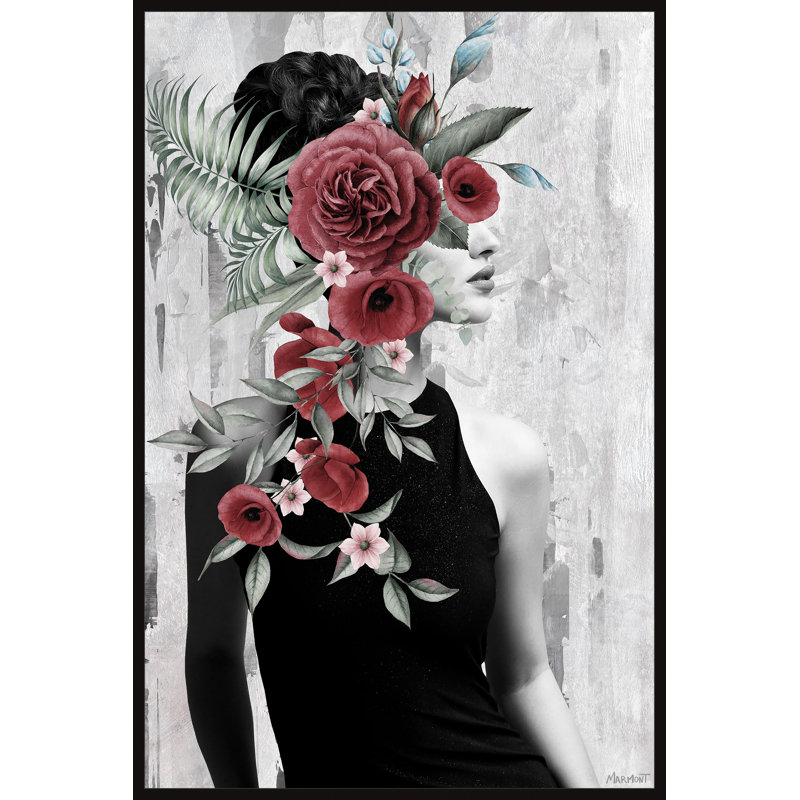 " Confidence Is Sexy " by Marmont Hill, 24" H x 16" W x 1.5" D, Black Framed