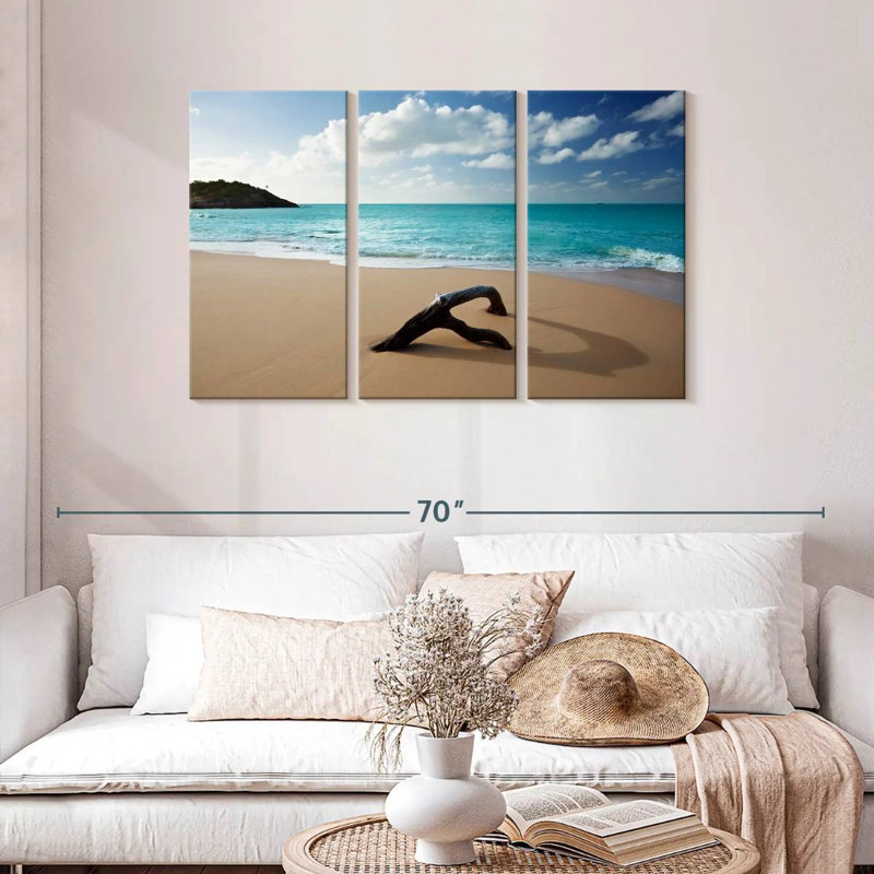 Gillard Driftwood sur la plage des Caraïbes, H 28 po x l 45 po
