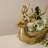 Gold Cast Reindeer Bottle Holder