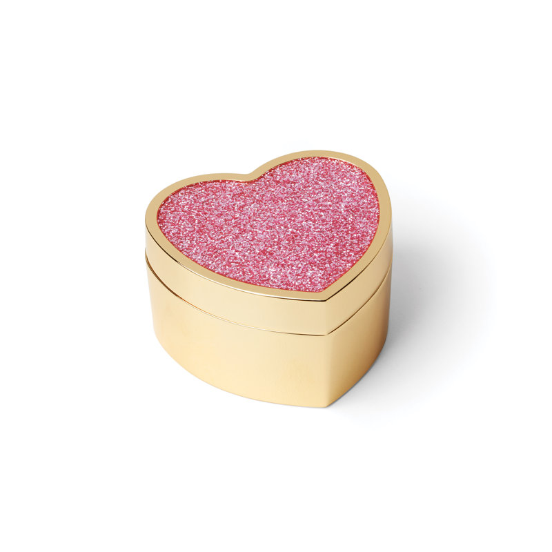 Sitting Pretty Pink Glitter Heart Box