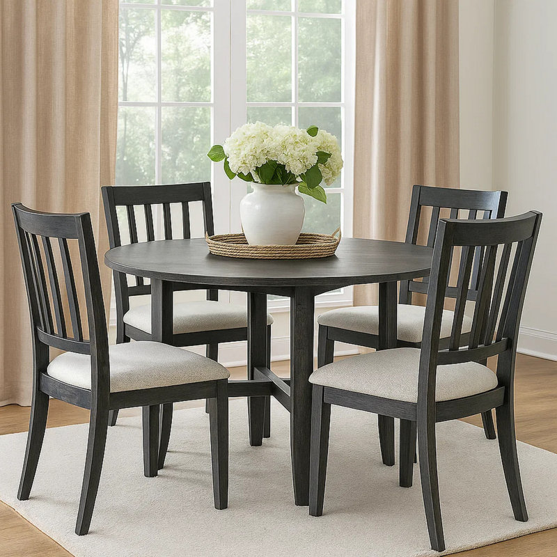 Brattleboro Round Dining Table, Gray