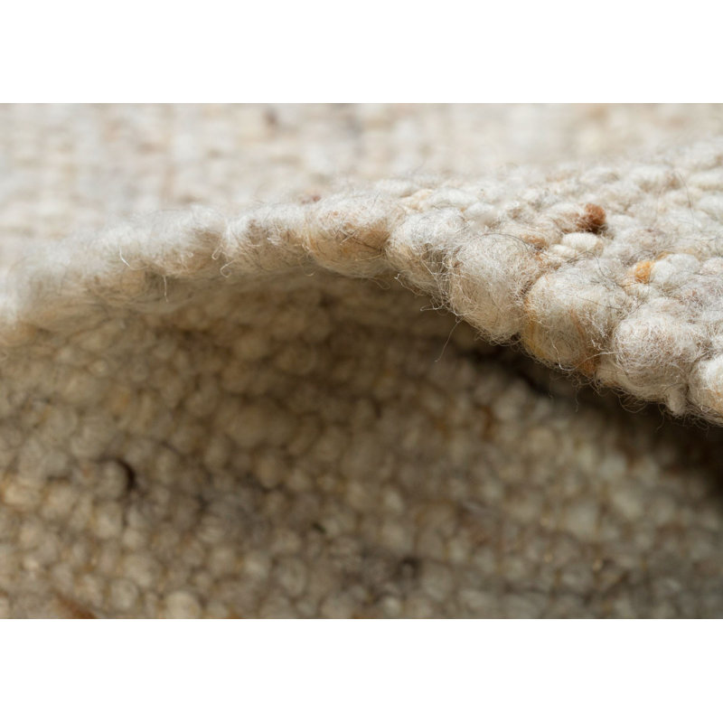 Charley Solid Colour Wool Hand Woven Area Rug, Rectangular 300 x 400cm