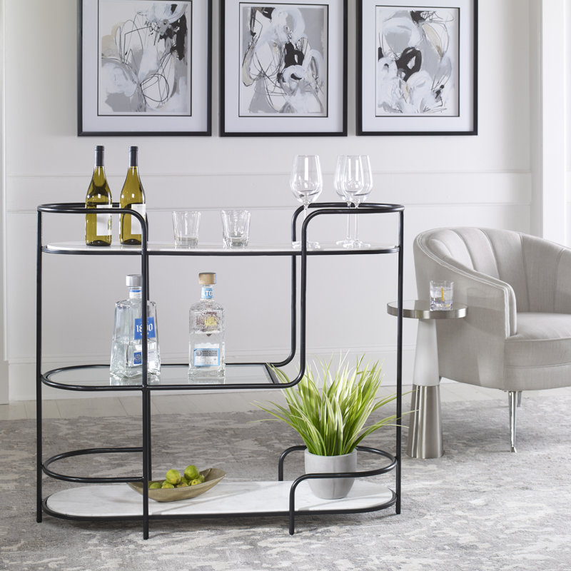 Chariot-bar ovale de 44 po de large Burlington