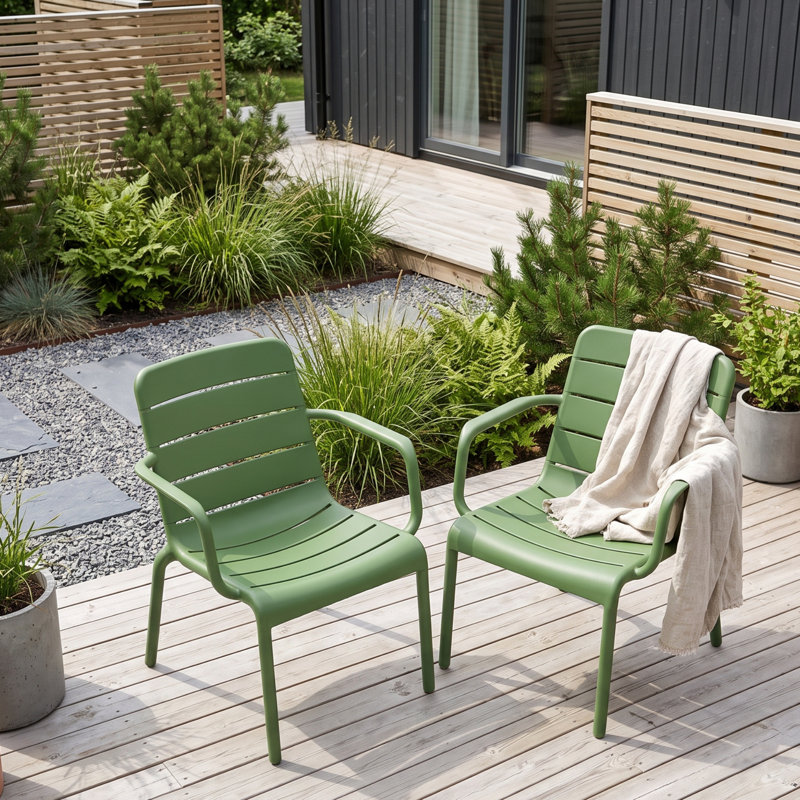 Outdoor Lounge Chair, Green