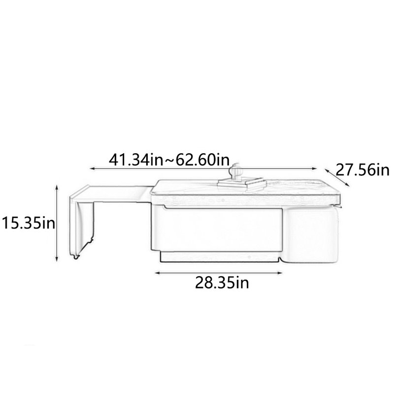 Table à thé multifonctionnelle rétractable