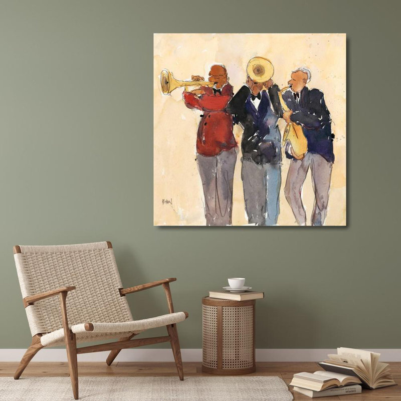 «Red Barrel Studio® Dixon, Samuel Gallery», art sur toile tendue: Jazz Trio II, H 28 po x l 28 po