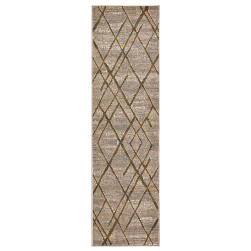 Geometric Indoor Rug, Runner 2' x 7'