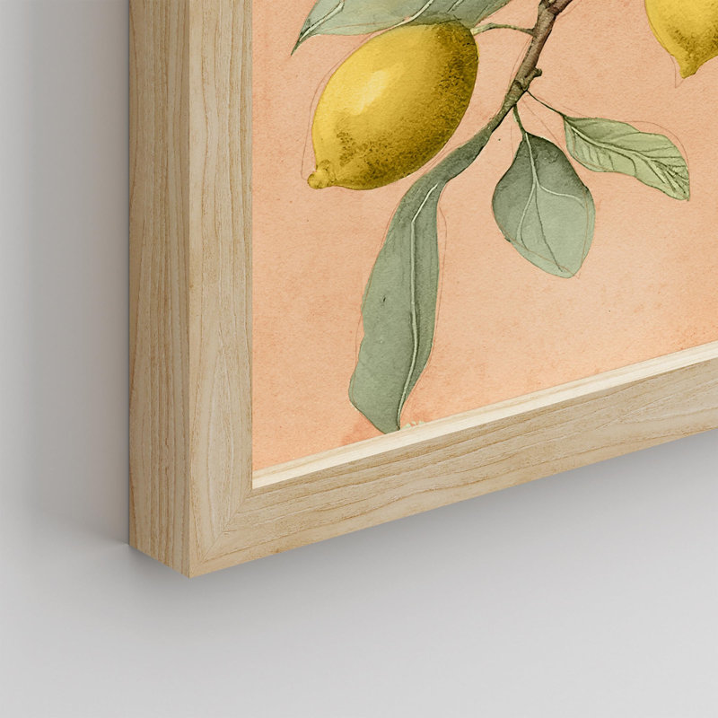 Citrons jaunes - reproduction d'un seul cadre photo, Naturel, H 14 po x l 11 po