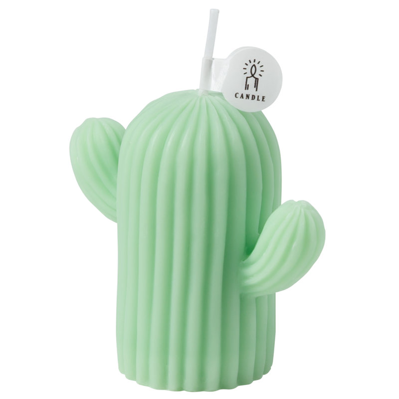  Bougie parfumée en forme de cactus Home, Vert