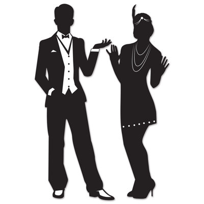 Grandes silhouettes des années 20 - 36 po et 37 po - paquet de 12