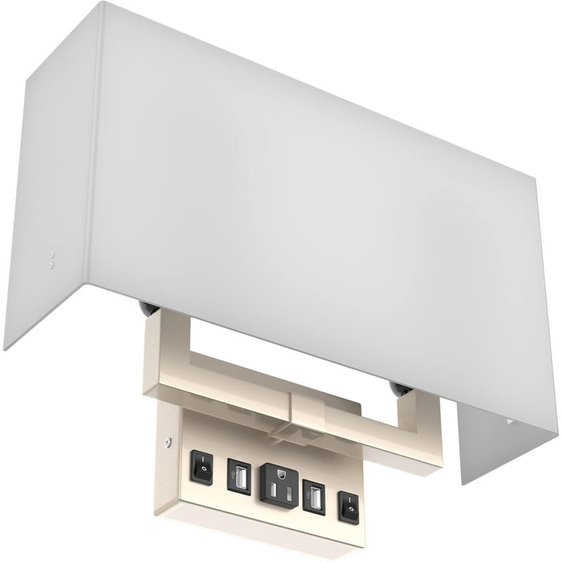 Modern Brushed Nickel Wall Sconce with White Acrylic Shade