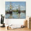 «Pirtleville Ships Riding on the Serine at Roue» par Claude Monet - reproduction d'art sur toile tendue-87903269