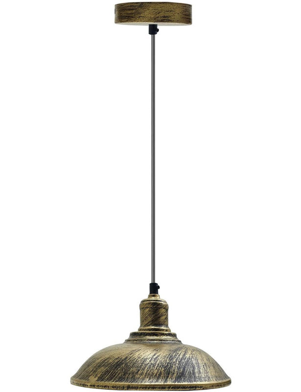 1 - Light Bowl Pendant, Brushed Brass