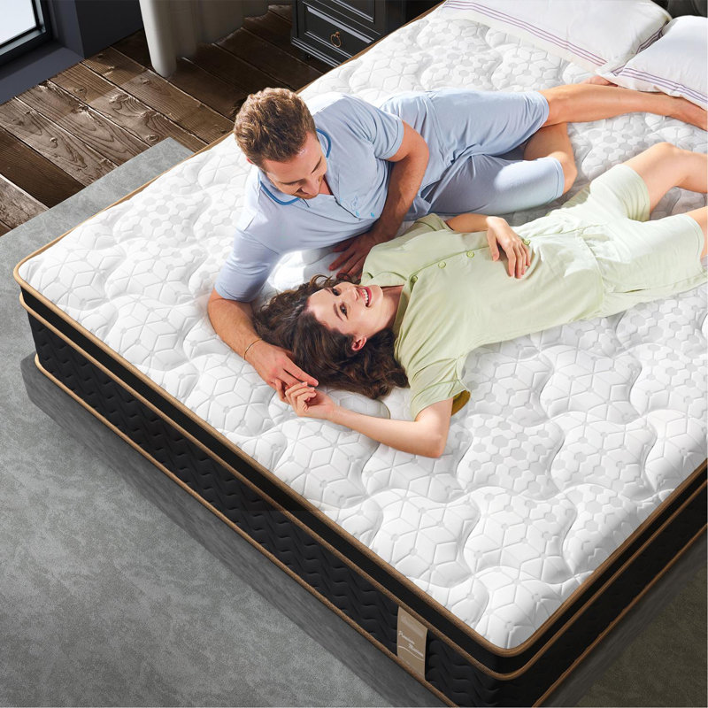 Mattress, 10 Inch Plush Hybrid Mattresses With Gel Memory Foam, Fiberglass-Free Mattress In A Box, Individual Pocket Spring-Motion Isolation-Edge Support,Certipur-US Certified