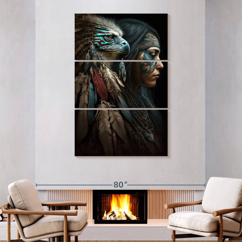Lelar Eagle Spirit, 74" H x 48" W
