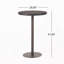 Table de bar d'extérieur ronde en rotin de polyéthylène de 26 po, Multibrown
