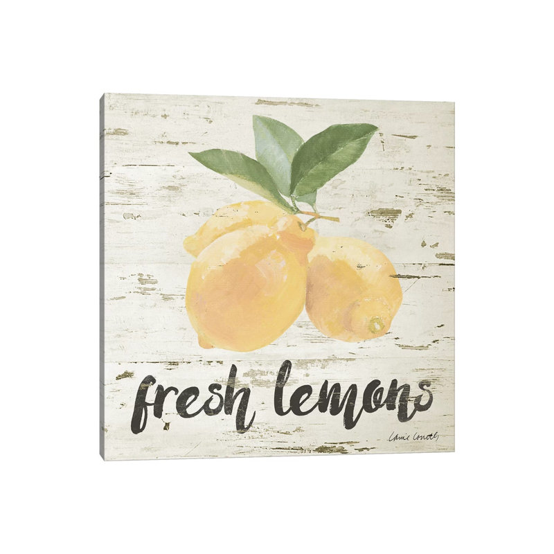 Fresh Lemons by Lanie Loreth - Wrapped Canvas Gallery-Wrapped Canvas Giclée, 30.48 cm H x 30.48 cm W