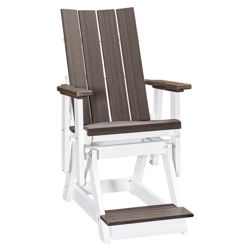 American Furniture Classics  Brandon Balcony Height  Glider On A Base, Grey/White